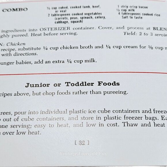 Oster Osterizer Blender Spin Cookery Cookbook Recipes Book Cooking Food Booklet - Picture 4 of 8